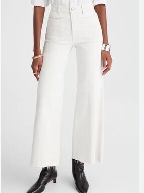 Madewell High-Rise Wide-Leg Jeans in White